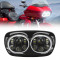 100w dual led headlight assembly w/angel eyes for 2004-2013 road glide headlight