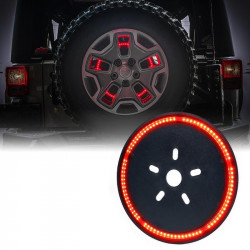 smoked 14" 3rd brake wheel tire led lamp rear decoration light for jeep wrangler jk truck