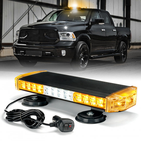 18" Emergency Strobe Light Bar With Magnetic Mount