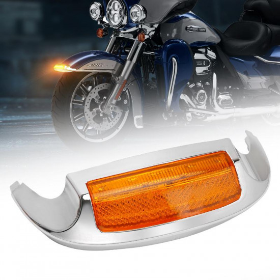 led front & rear amber fender tip tail light for 2009+ harley davidson