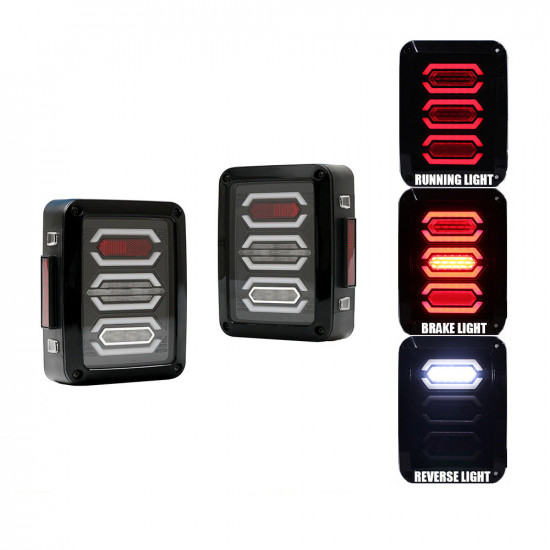 diamond led tail lights for 07-18 jeep wrangler jk jku