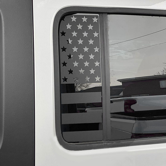 2pcs american flag side small window decal for jeep wrangler jk & jl