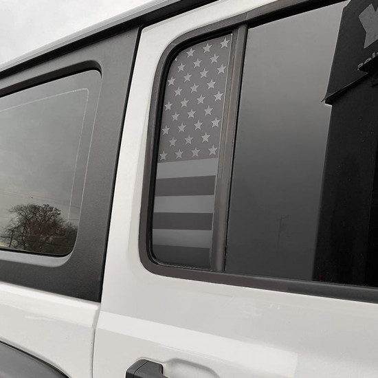 2pcs american flag side small window decal for jeep wrangler jk & jl