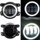 4 inch 30w cree led fog light & halo angle eyes for 07-18 jeep wrangler jk