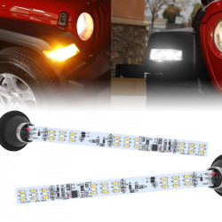 36 smd white/amber switchback & sequential dynamic flash led turn signal light kit for 2018-later jeep wrangler jl sport & gladiator jt sport