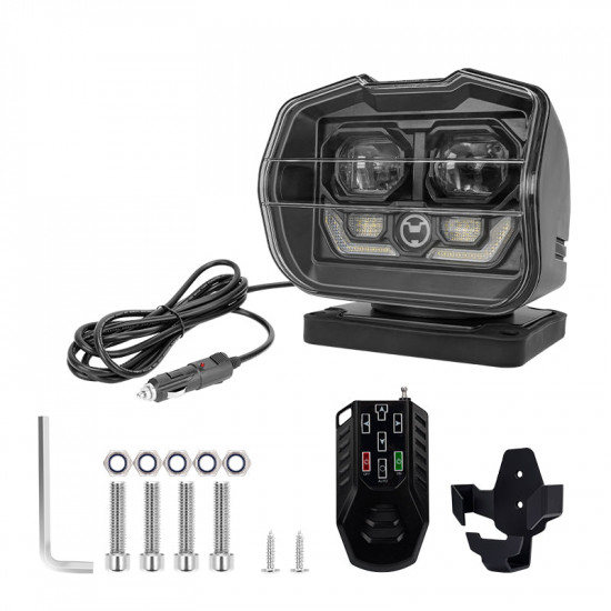 360° led remote controlled search spotlight with blue backlights for off-road