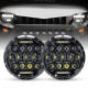 7" 75w headlights & 4" 30w fog lights combo for jeep wrangler jk