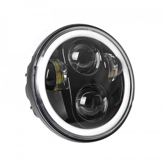 5.75'' led headlight with drl white halo angel eyes