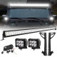 52 inch 300w straight combo beam double row led light bar(with bracket) & pod lights kit