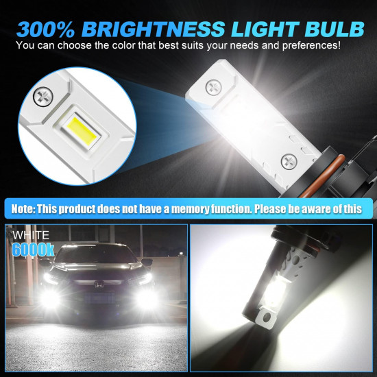 suparee 5202 led fog light bulbs 6000k white for halogen replacement