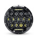 7 inch 75w led headlight w/drl + 7 inch round mounting bracket