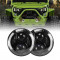 7 inch 100w led headlights with white/white halo angel eyes for 1997+ jeep wrangler jk/tj/cj/lj/jl & gladiator jt