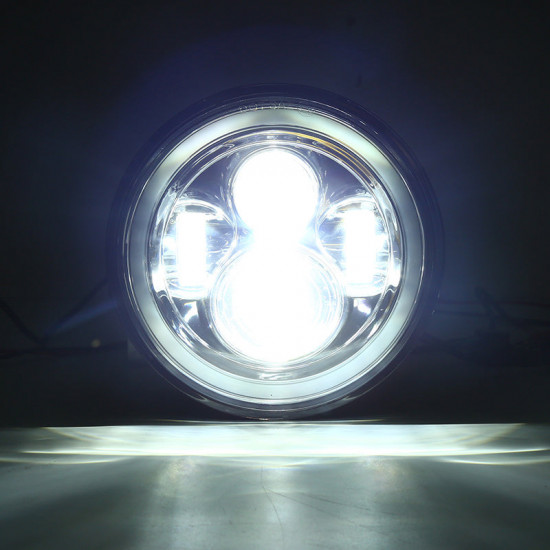 newest 7" led headlights with rgb halo angel eye app or remote control for indian motorcycle