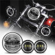 7 inch led headlight with halo drl hi/lo beam & 4.5 inch led halo fog lights for harley davidson