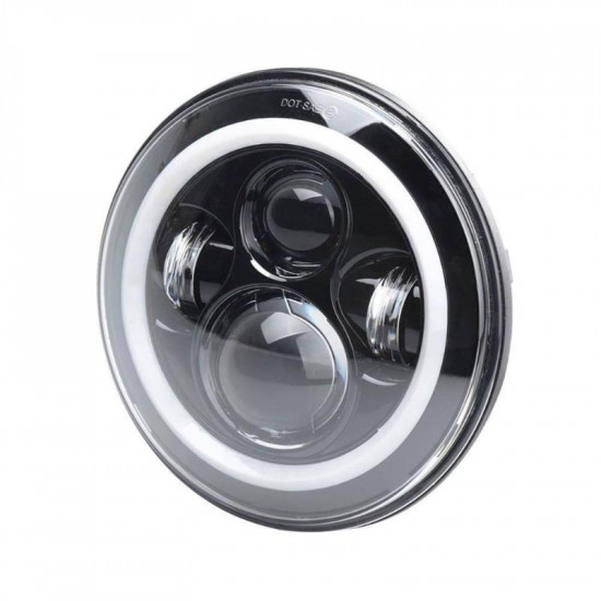 7 inch led headlamps with white halo and turn signal lights & 4.5 inch cree passing lights