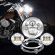 7" led headlight + 4.5" fog passing lights with bracket ring + front and rear led turn signal lights for harley touring models