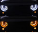 7" led headlight with halo drl and turn signal lights & clear tail light combo