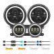 4-in-1 controlled 7'' led halo headlights and 4'' cree led halo fog lights with turn signals for jeep wrangler jk