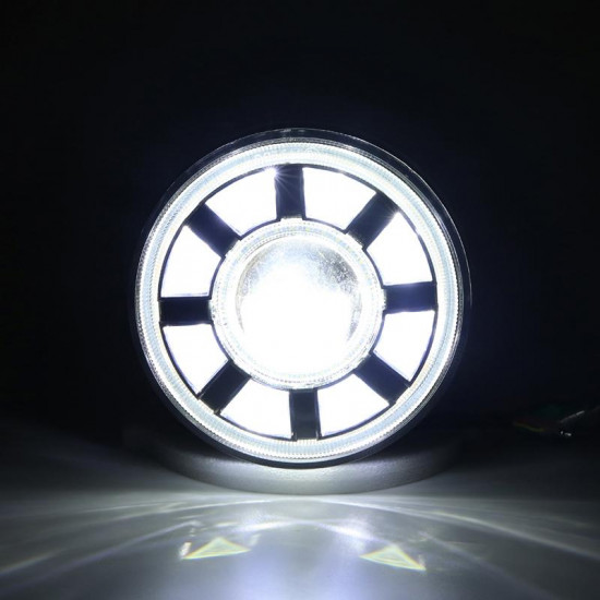 7'' round led headlights with dual halo drl turn signal for 1997-later jeep wrangler jk/tj/cj/lj/jl & gladiator jt