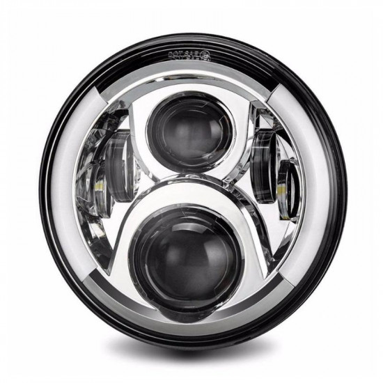 7 inch 50w cree led headlights hi/lo beam kit with drl & turn signals