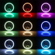 7inch rgb led headlights + 4inch led fog light rgb halos for jeep wrangler