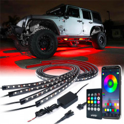 8 color battle series rgb led underbody low glow kit with remote control and bluetooth