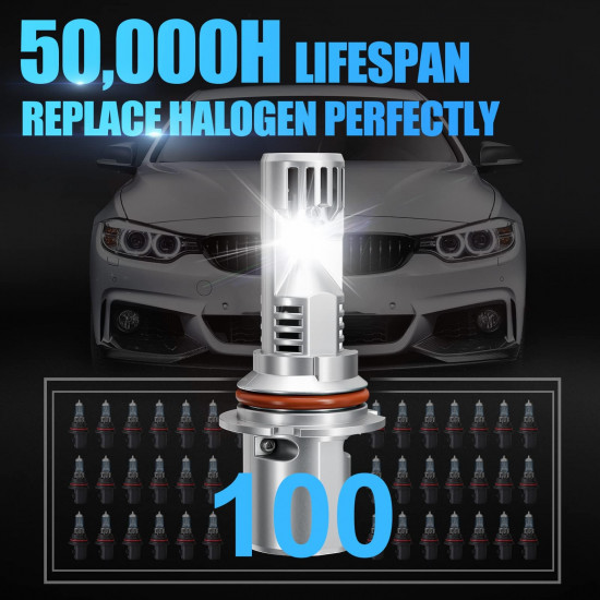 suparee 9004/hb1 led headlight bulbs 6500k white super bright