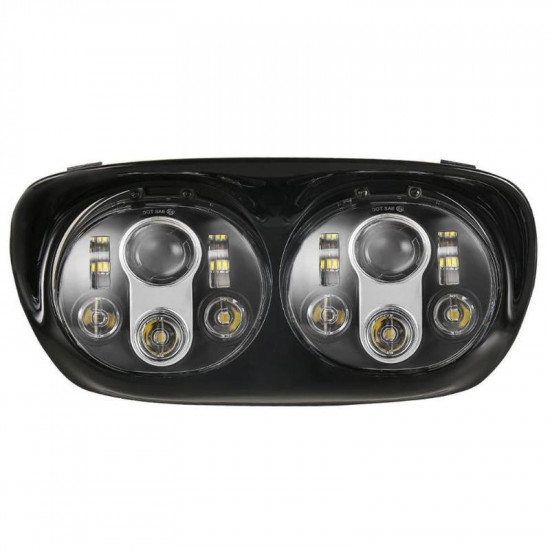 90w dual led headlight assembly for road glide