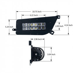 usa only 90w utv led headlight headlamp kit