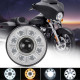 newest 7'' round led headlights with dual halo drl turn signal for motorcycle