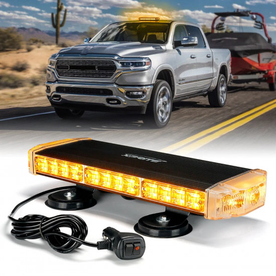 18" Emergency Strobe Light Bar With Magnetic Mount