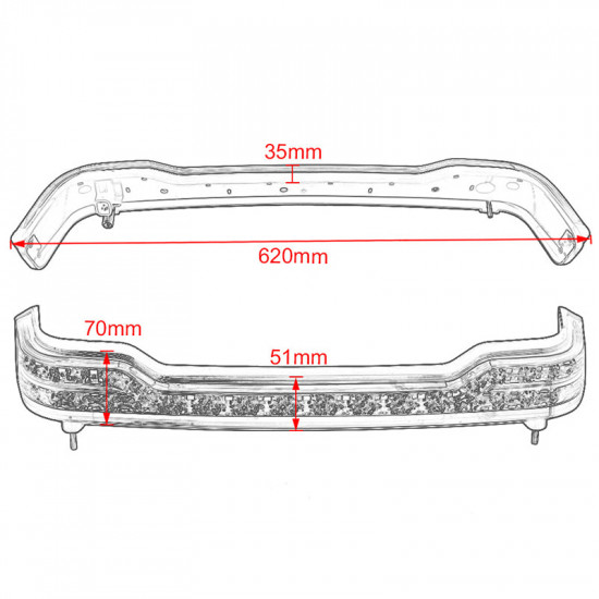 led king tour-pak brake/turn/tail lamp kit for 2014-later harley touring models