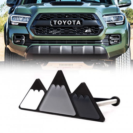 roxmad tri-color front grill badge emblem mountain design for toyota tacoma 4runner