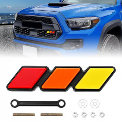 roxmad tri-color front grill badge emblem for toyota tacoma 4runner tundra