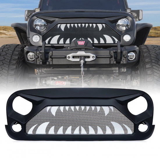 usa only replacement grill with steel mesh for 2007-2018 jeep wrangler jk