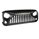 gladiator vader abs front angry grill matte black grille for jeep wrangler jk 07-18