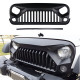 gladiator vader abs front angry grill matte black grille for jeep wrangler jk 07-18