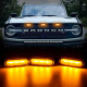 amber led raptor grille lights kit for 2021-later ford bronco