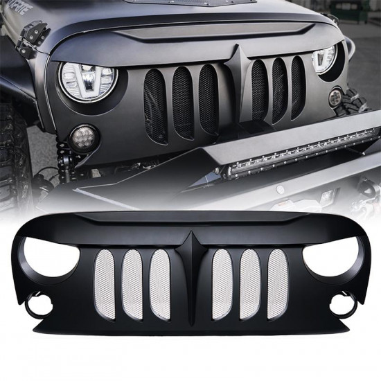 beast grille with steel mesh for 2007-2018 jeep wrangler jk