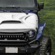 usa only beast monster fiberglass hood with open air scoop & vents 2018-later jeep wrangler jl/gladiator jt