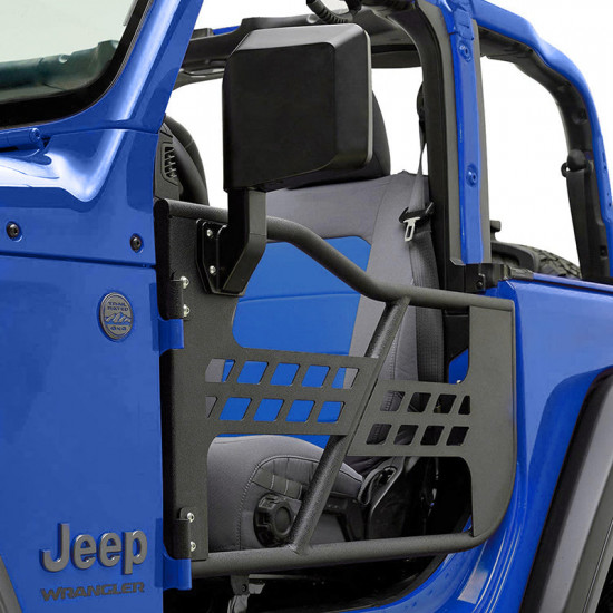 beast style jeep tube doors with side view mirror for 2018-later wrangler jl and gladiator jt