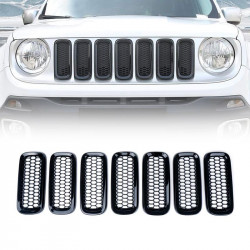 usa only black grille inserts with mesh for 2015-2017 jeep renegade