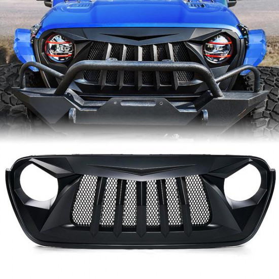 usa only black widow series replacement grille for 2018-later jeep wrangler jl jt