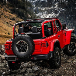 brilliant led taillights with red lens for 2018-later jeep wrangler jl jlu - infinity taillight