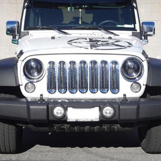 chrome front bezel cover for turn signal light 07-18 jeep wrangler jk