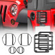 complete set black light guard kit for headlights, tail lights, and turn signals 2007 - 2018 jeep wrangler jk