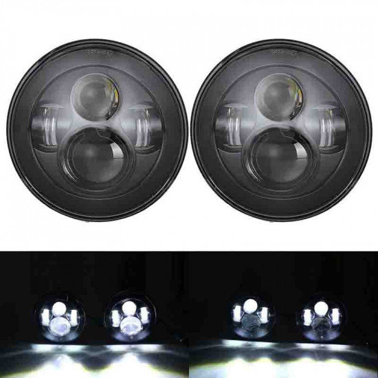 60w 7" round cree led projector headlights for 1997-2020 jeep wrangler jk/tj/cj/lj/jl & gladiator jt