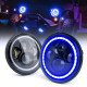 customized 7'' cree led projector headlights with blue halo for 1997-later jeep wrangler jk/tj/cj/lj/jl & gladiator jt