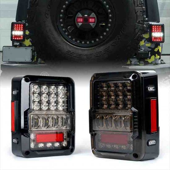 destroyer series led taillights for 2007 - 2018 jeep wrangler jk