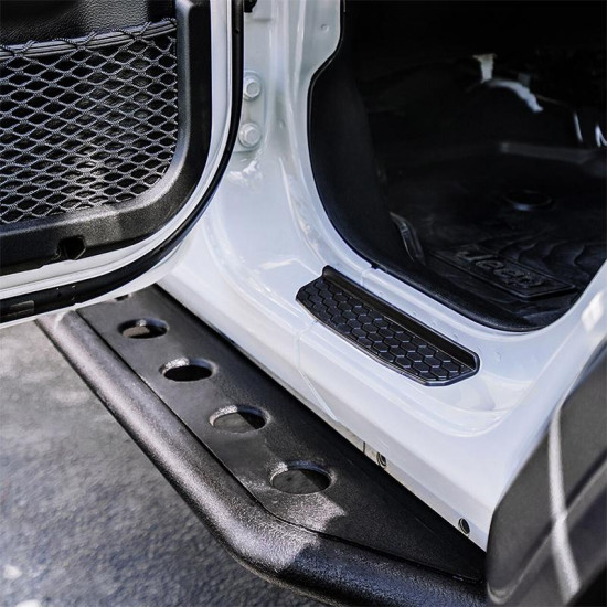 door sill jam protective step plate cover for 2018 - later jeep wrangler jl 4 door